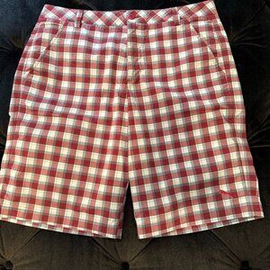 EUC PUMA Dry Cell Sport Lifestyle Plaid Men's Golf Shorts Sz: 34